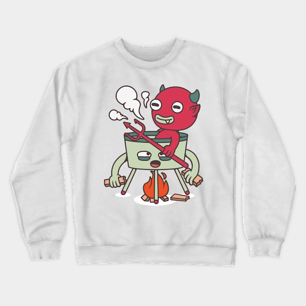 red devil Crewneck Sweatshirt by d_arvin